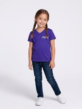 Coca Cola kids Purple V-Neck Tee